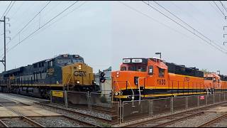 (Corrected M301 Destination) 5 CSX Trains at Langhorne featuring Heritage Unit 1834 & 2 LTEX Units