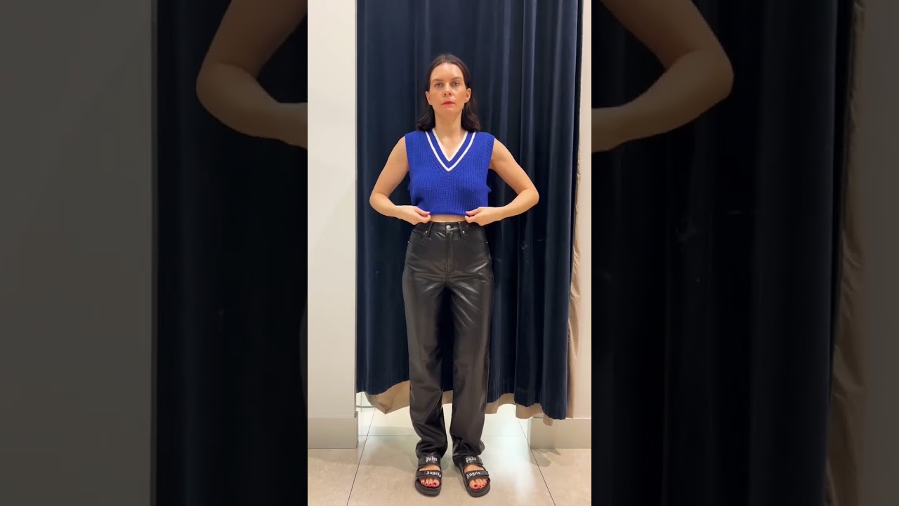 How’s my outfit? 💥 Leather trousers & vest 💥 Shopping in Zara 