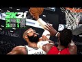 POWERFUL CONTACT DUNK & TRIPLE-DOUBLE! NBA 2K21 My Career Gameplay Paint Beast Build