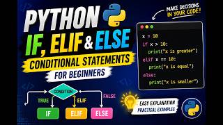 Python if, elif & else Explained | Conditional Statements for Beginners #Python #PythonForBeginners