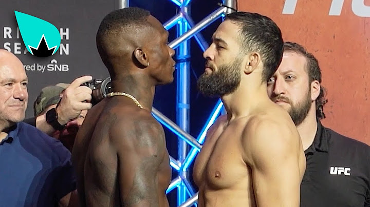 UFC Nassourdine Imavov vs Israel Adesanya - ULTIME FACE-À-FACE