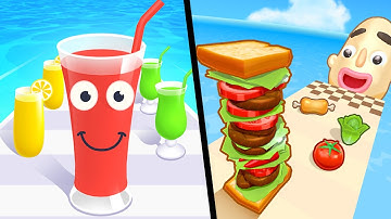 Sandwich Runner Vs Juice Run - SpeedRun Gameplay Android, iOS #250