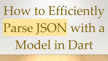 How to Efficiently Parse JSON with a Model in Dart