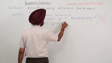 Best Free l ICSE l CLASS 11 l MATH l QUADRATIC EQUATION l Imp Question l Symmetric Expressions l L19