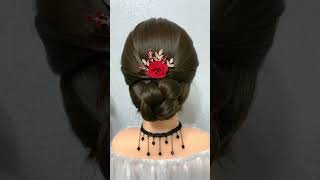 Very Beautiful Low Bun Hairstyle With Braids For Any Party