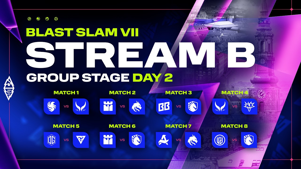 [B] BLAST SLAM VII: Copenhagen, Group Stage, Day 2 - Dota 2 LIVE