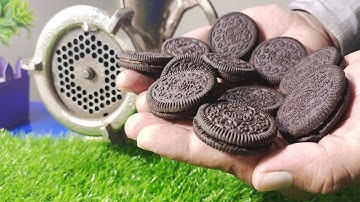 EXPERIMENT COLORFUL OREO VS MEAT GRINDER