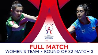 FULL MATCH | MUKHERJEE Ayhika vs MONFARDINI Gaia | WT R32 | #ITTFWorlds2024