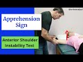 Apprehension Sign for Anterior Shoulder Instability