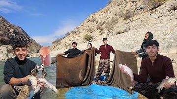Nomadic life in the mountains: washing clothes and fishing with Salman