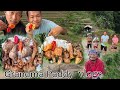 Eat Chickoon   Paddy Fish   beef curry with @BitulVlogs at Grandma Paddy field Naga Paddy mukbang