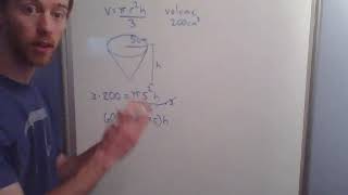Solving for the Height of a Cone