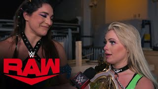 Rodriguez & Morgan celebrate winning Women’s Tag Team Titles: Raw Exclusive, April 10, 2023