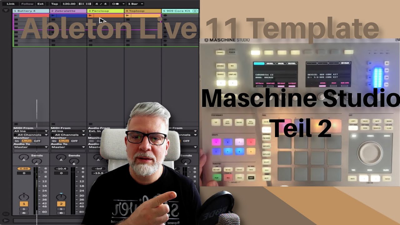 Maschine Studio Ableton Live 11 Template Teil 2 - YouTube