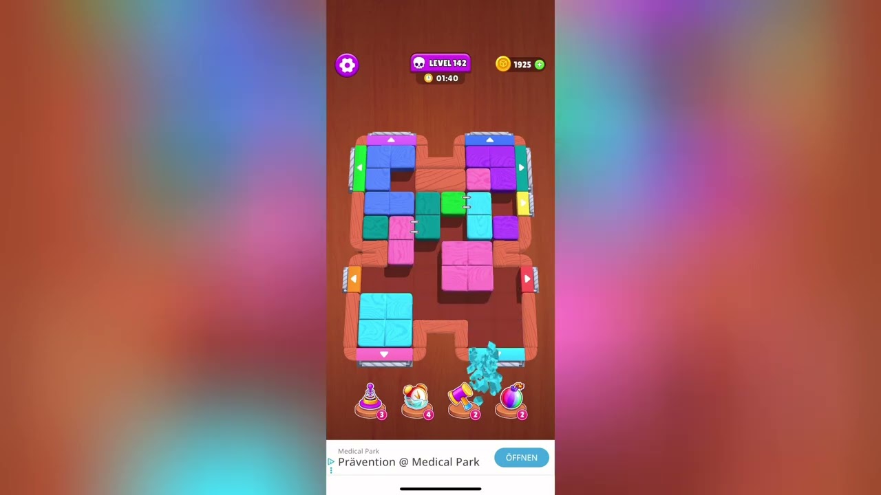 Screw Escape Block Puzzle Level 142 Solution Walkthrough 