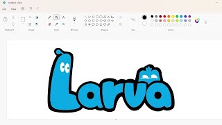 How to draw the Larva (TV series) logo using MS Paint | How to draw on your computer screenshot 3