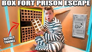 24 hour BOX FORT PRISON ESCAPE ROOM !