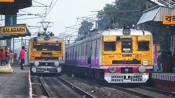 Amazing Parallel train crossing vintage model trains of Katwa Howrah line