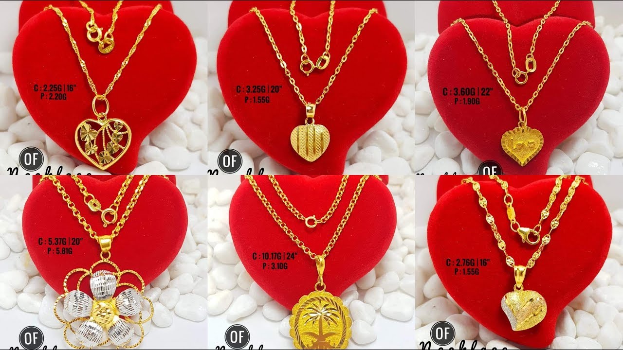 Latest Saudi Gold Chain Pendant Designs with WEIGHT YouTube