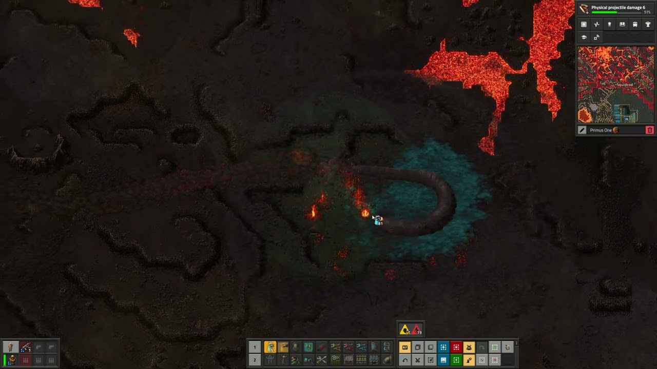 Factorio   - Killing a Small Demolisher with Poison Grenades