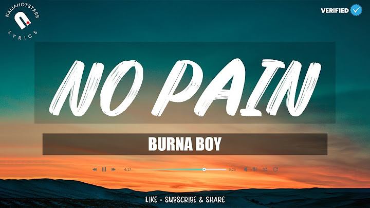 Burna Boy - No Panic (Lyrics)