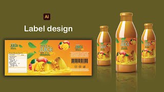product label design in illustrator/juice label design illustrator/adobe   illustrator tutorial