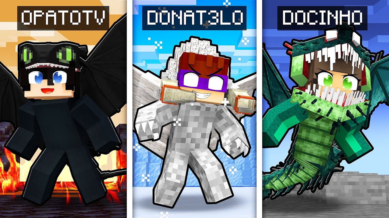 MINECRAFT... MAS TEMOS RAÇAS de DRAGÕES!!