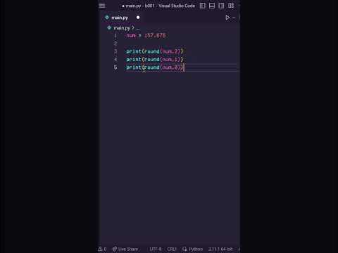 Python ROUNDING Trick!! #python #programming #coding