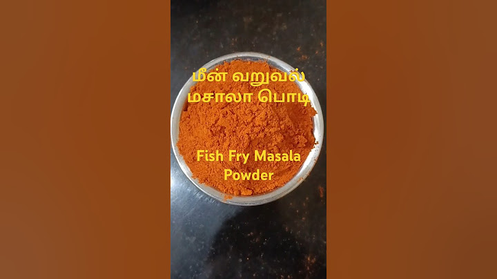 Minivlog#55 | மீன் வறுவல் மசாலா பொடி | Fish Fry Masala powder in Tamil #shorts #trending #fishfry