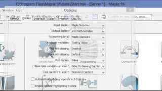 Setting Maple Input Preference