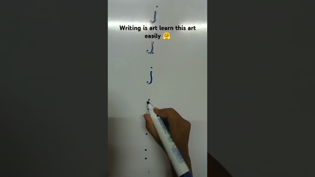easy way to write letter j