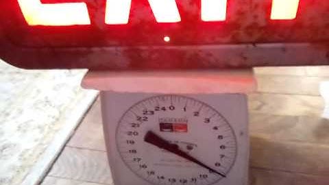 Exit Sign Weight Comparison: 1950
