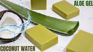 HOMEMADE COCONUT WATER AND ALOE VERA SOAP | A REFRESHING RECIPE!