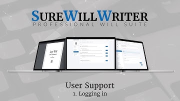Sure Will Writer User Support - 1: Logging In