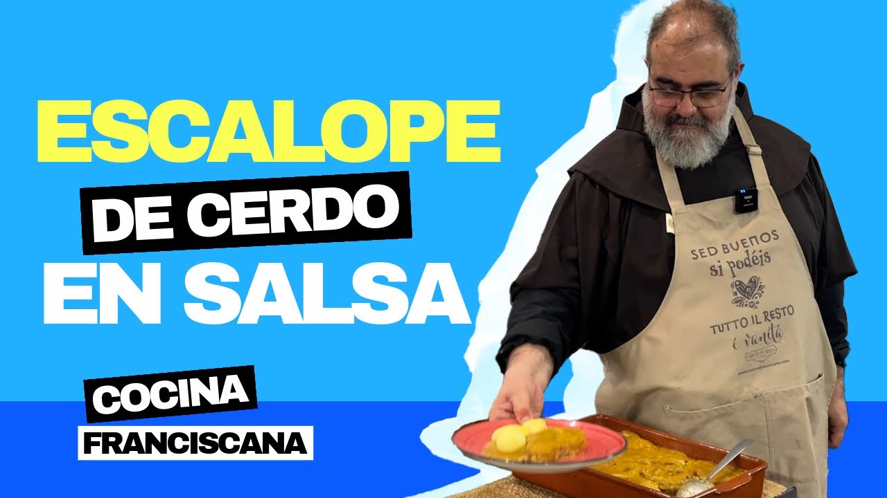Escalope de cerdo en salsa