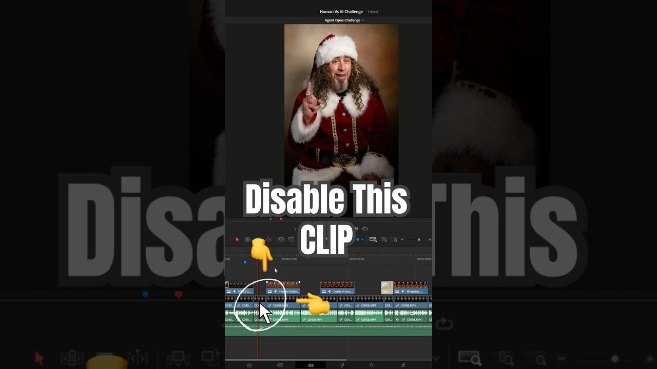 Disable Any Clip in your Timeline - DaVinci Resolve