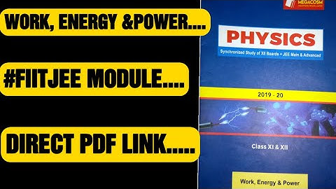 #fiitjeemodulespdf--WORK, ENERGY and POWER | FIITJEE MATERIAL,#howisfiitjee