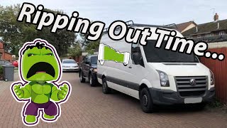 - Crafter Campervan Build - : Ep1 Ripout and Prep : - Self Build Campervan -