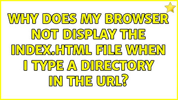 Why does my browser not display the index.html file when I type a directory in the URL?