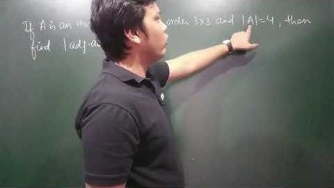 40. Determinants - Ex#4 - If A is an invertible matrix of order 3x3 & |A| = 4, then find |adj adj A|