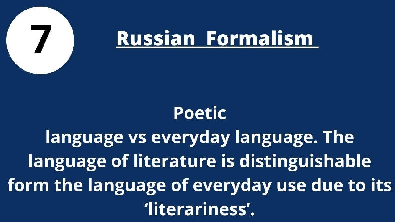 Key Concepts in Formalism ENG551 LECTURE in Hindi Urdu 07