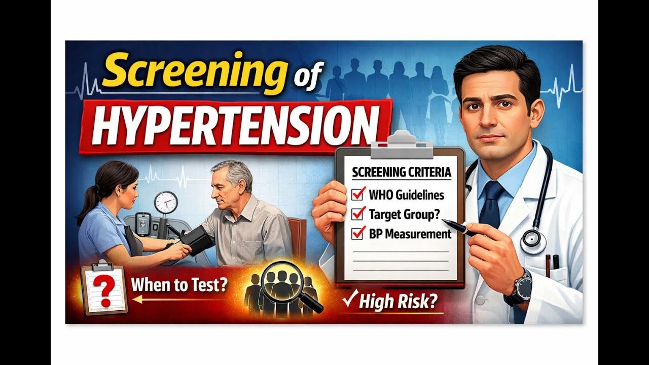 Screening of hypertension | criteria, method & park Guidelines | PSM |