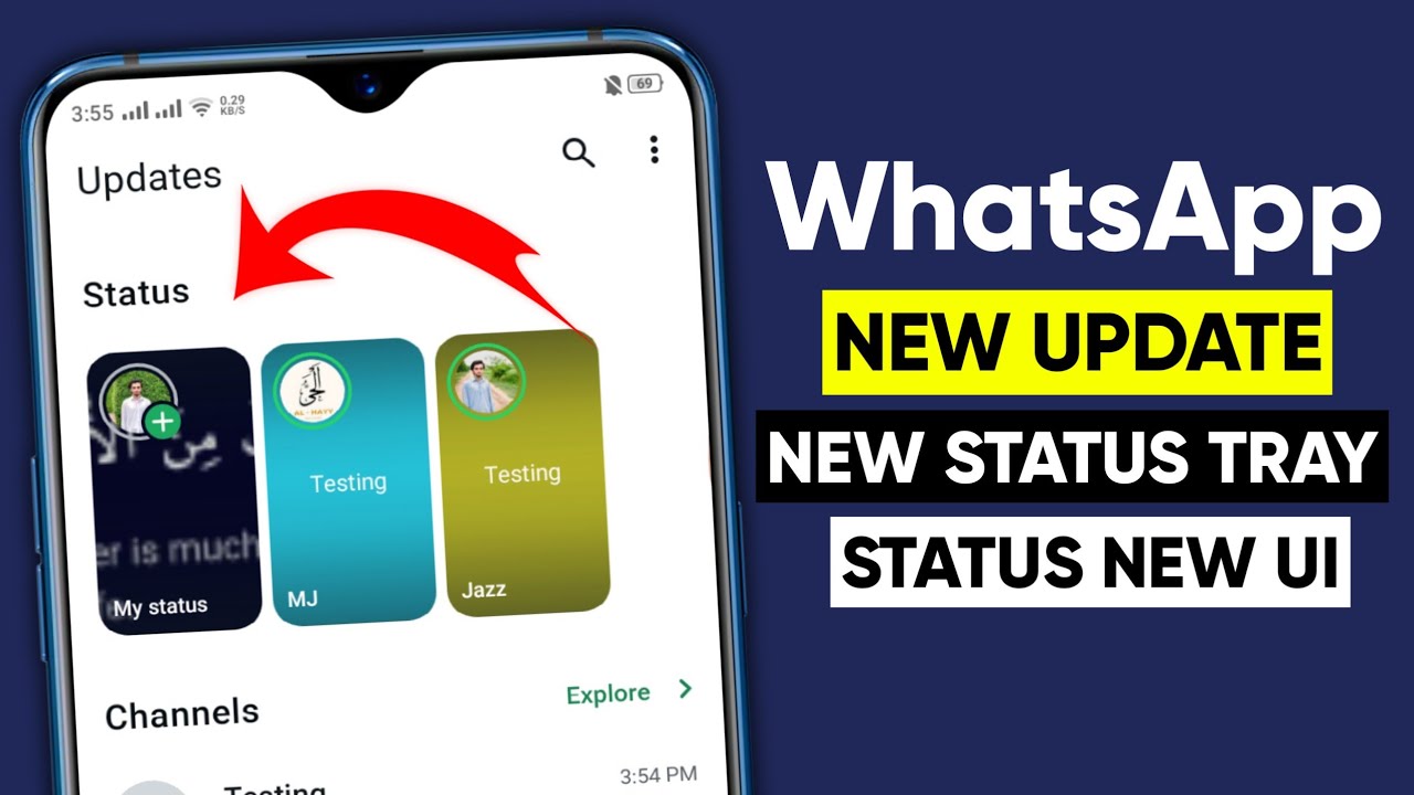 WhatsApp new status layout update || WhatsApp status new ui update ...