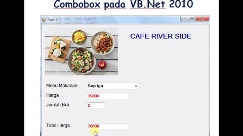 Menggunakan Combobox pada VB Net 2010