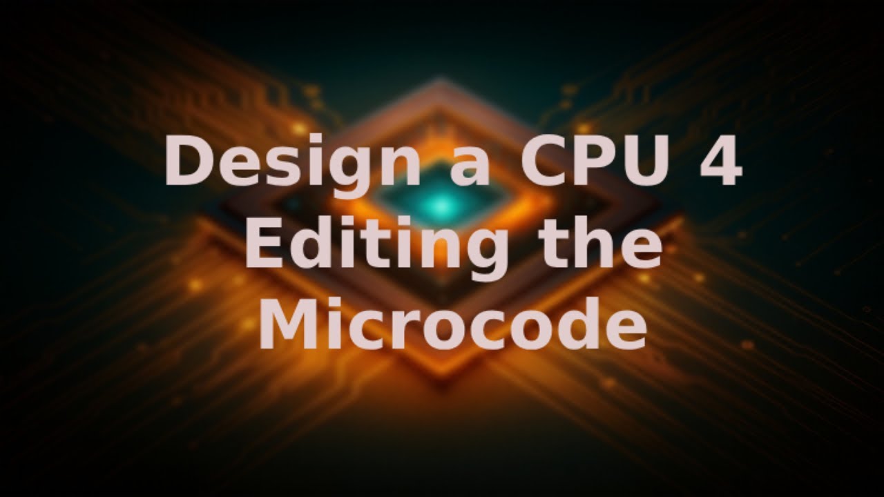 reprogramming cpu microcode with an arduino - youtube... Editing the Microcode - YouTube