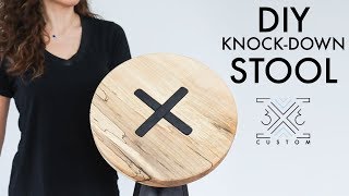 DIY Knock Down Stool or Side Table // Easy Woodworking Joinery // Mortise and Tenon // DIY Project