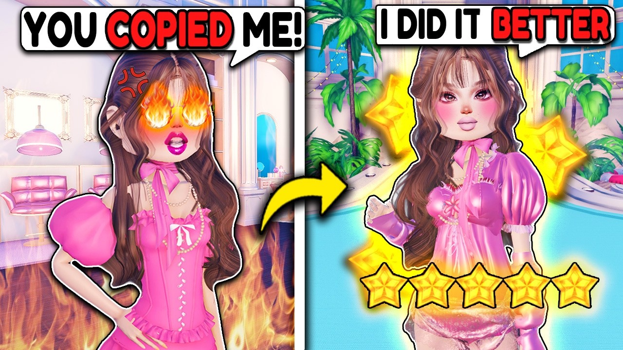 I Copied *PRO PLAYERS* in Dress to Impress and Made them MAD!! (They *HATED* Me....!!)