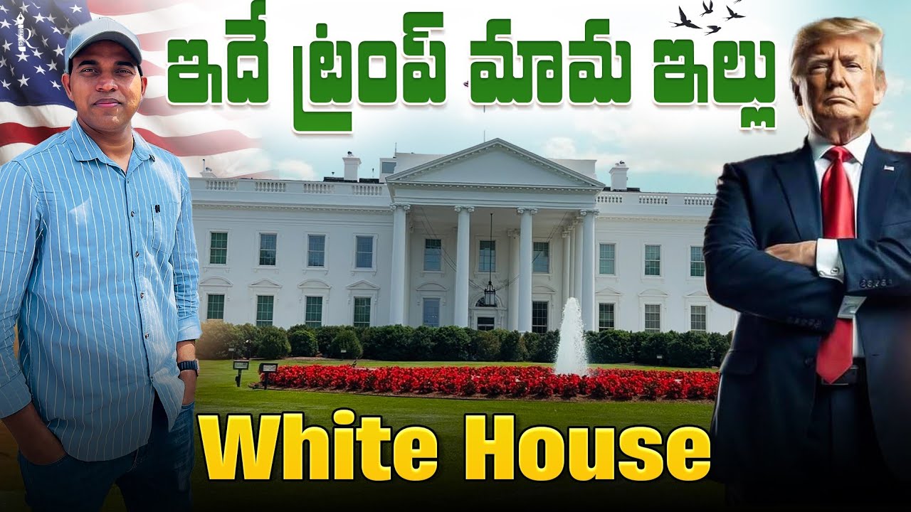 Белый дом в США 🇺🇸 Экскурсия по Нью-Йорку и Вашингтону || Таймс-сквер || Видео о США на телугу