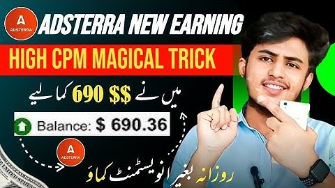 Adsterra New Method | High CPM Method | Direct Link Method