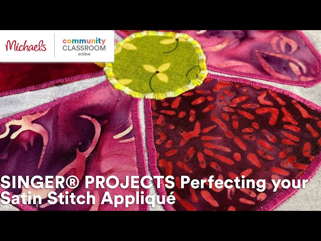 Singer satin stitch applique ribbon elastic examples